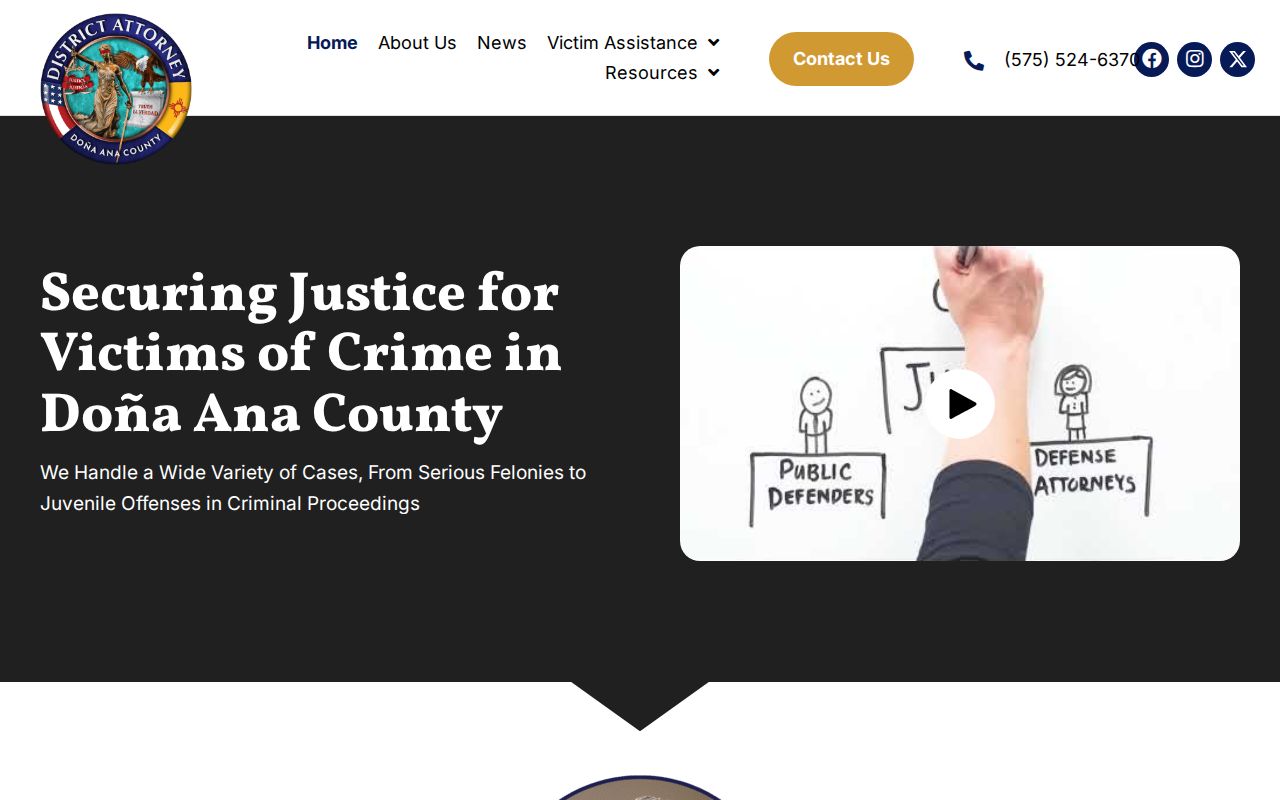 Doña Ana County criminal court cases and District Attorney programs