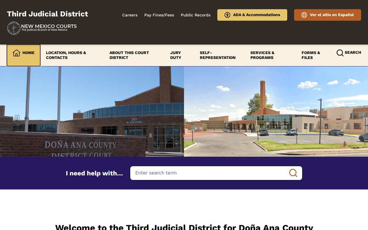 Doña Ana County criminal court cases at Third Judicial District Court