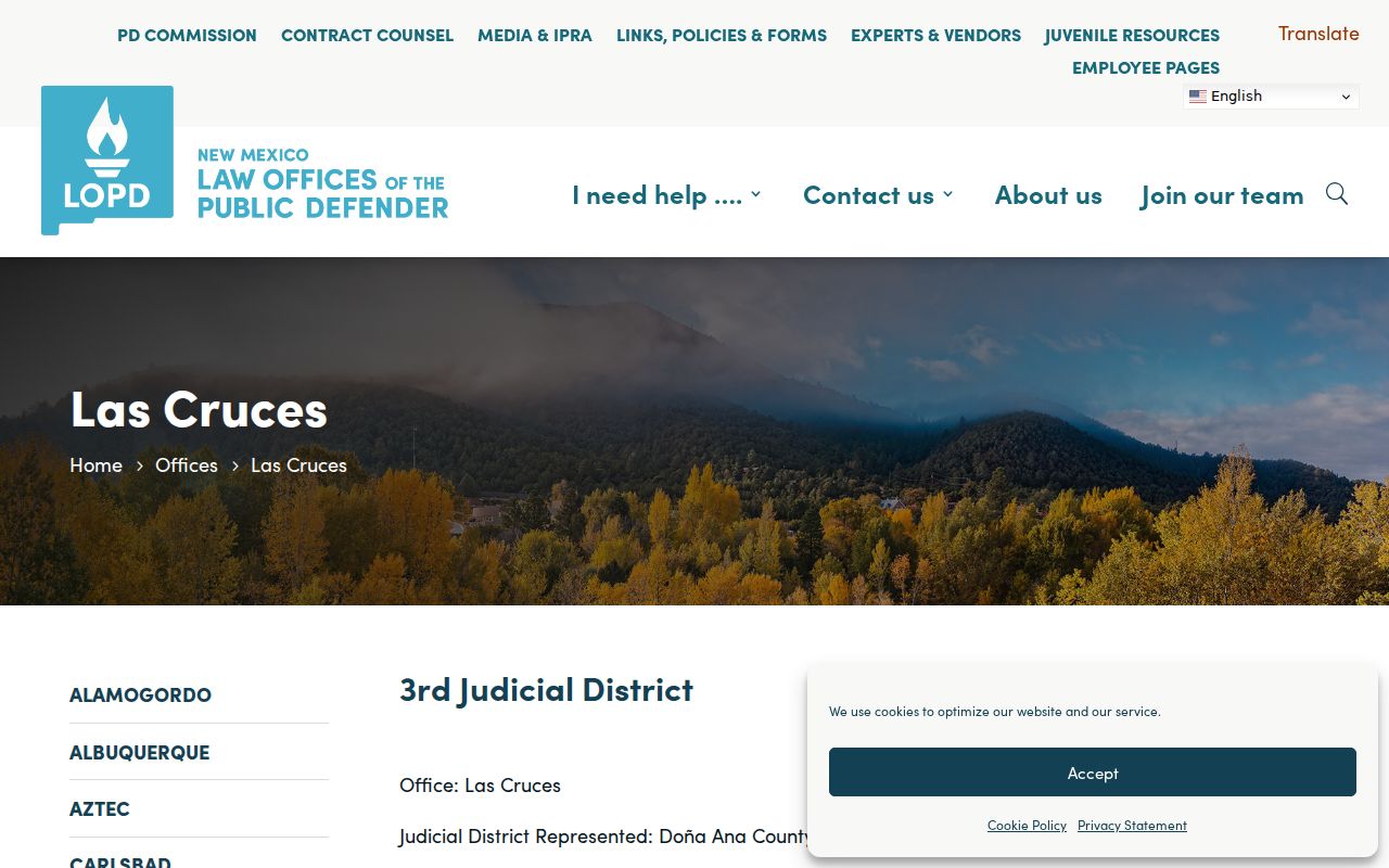 Doña Ana County public defender resource for Las Cruces criminal records